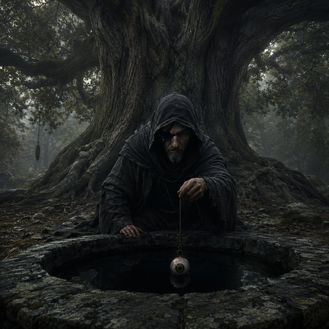 Der verhüllte Wanderer Odin im Zwielicht